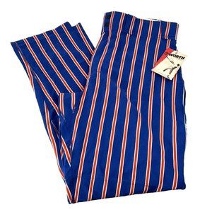 Worth Sports Mens XL Baseball Softball Pants Blue Red White Striped WMHP-RBO-91